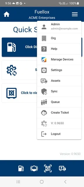 Manage Device Menu