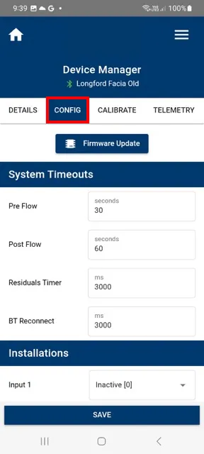 Config Screen