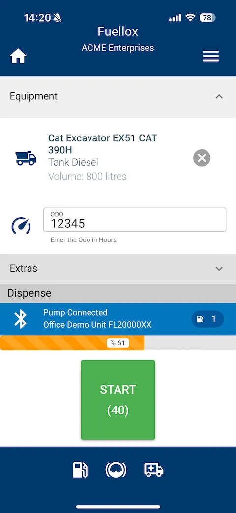 Fuel Dispense from App