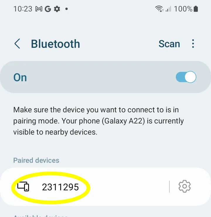 Remote ble settings