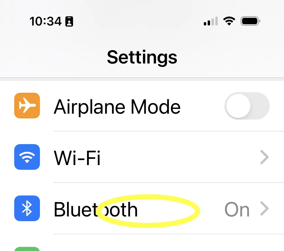 Apple settings